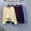 C S In The Room Women Wool Double Button Raglan Long Sleeve Knit Cardigan 4Color
