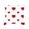Funda de Almohada Decoración del Hogar de Lujo Patrón de Estampado de Amor Rojo Funda de Cojín Funda de Cojín para Sofá de Sala de Estar