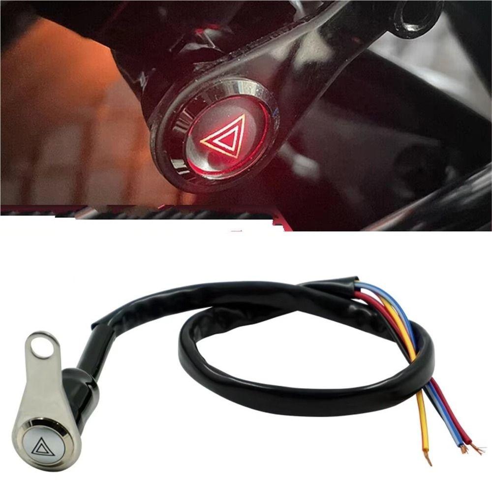 Easy Installation Push Button Switch 5 Wire Spotlight Switch ON-Off Motorcycle Accessories
