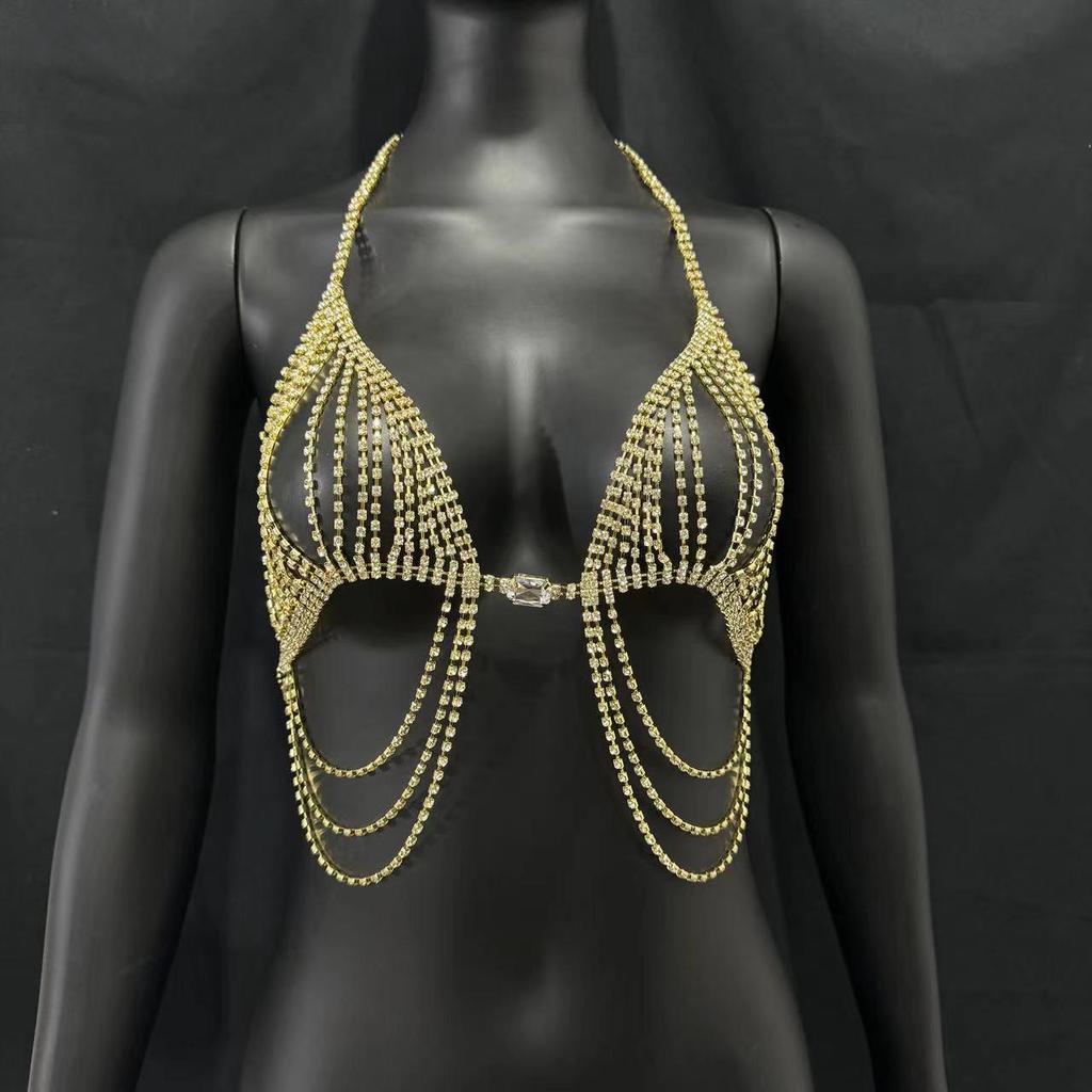 Rhinestone Body Chain Lingerie for Nightclub & Stage Shows