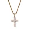 Zircon Cross Necklace: Hip Hop Punk Pendant for Men & Women