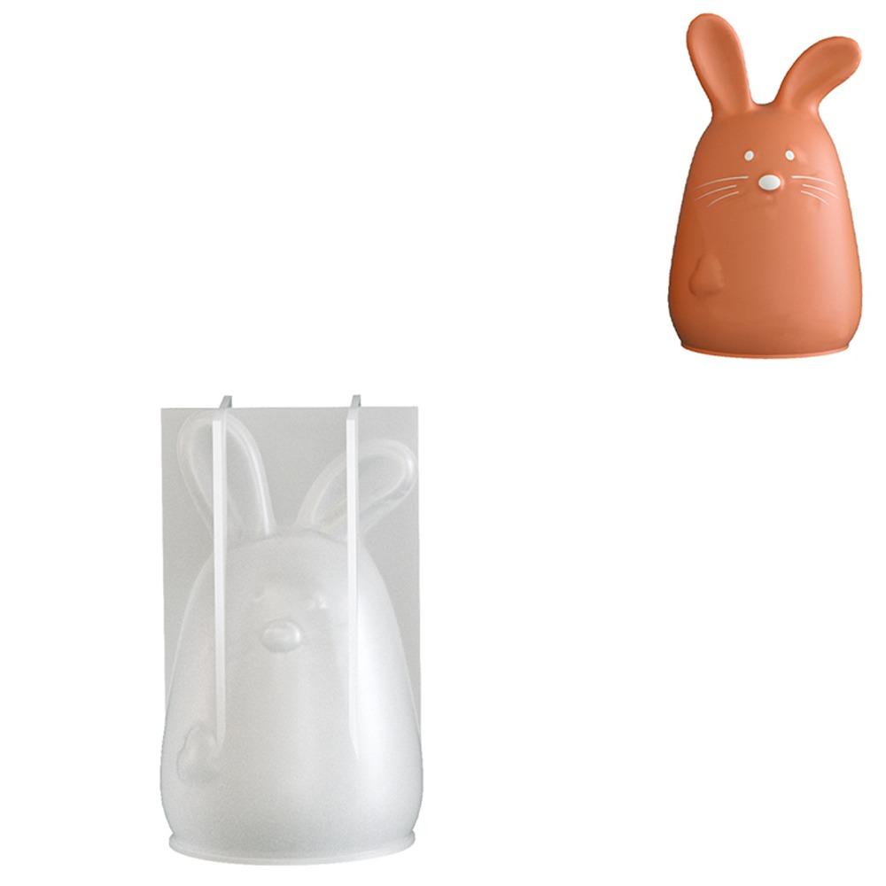 DIY Crafts 3D Rabbit Mold Non-Stick Rabbit Candle Mold Easter Bunny Silicone Mold Gift Creating