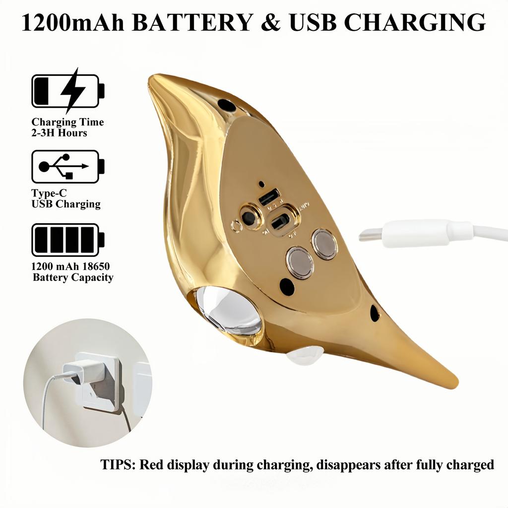 Rechargeable Motion Sensor Bird Night Light, Gold Modern Wall Lamp with 3 Modes, Dimmable LED Night Light for Bedroom Hallway