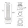 10 Pcs 304 Stainless Steel M8 x 30mm Hex Bolt Set, Fully Threaded Hex Screws with Flat Washer, Spring Washer and Matching Nuts