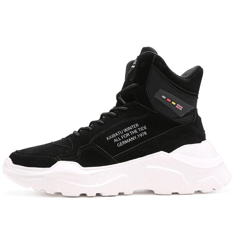 Men Winter Autumn Keep Warm Chunky High Tops Shoes Male Rubber Sole Sneakers Plimsolls Espadrilles Man Super Cool  Trainers