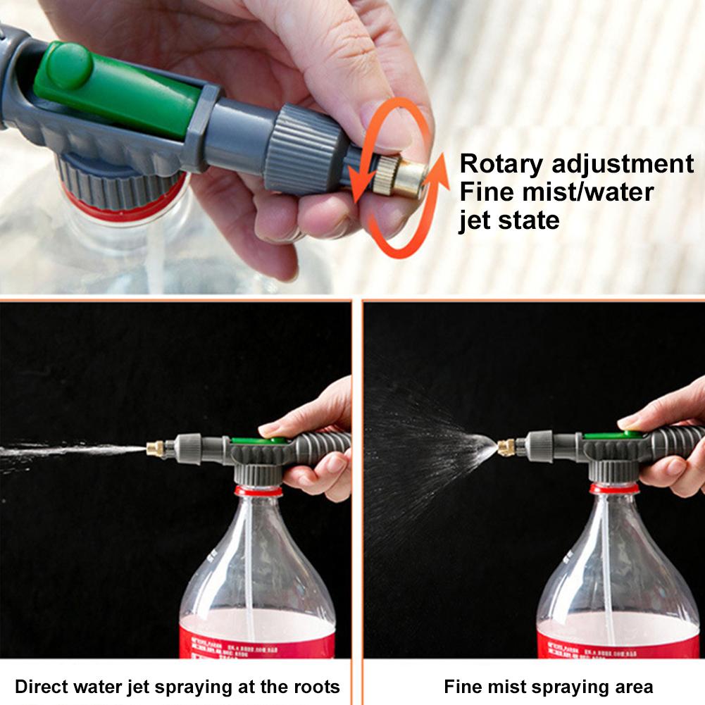 Manual Pump Sprayer For Beverage Bottle Universal Handheld Water Spray Head For Garden Flower Watering Household Cleaning