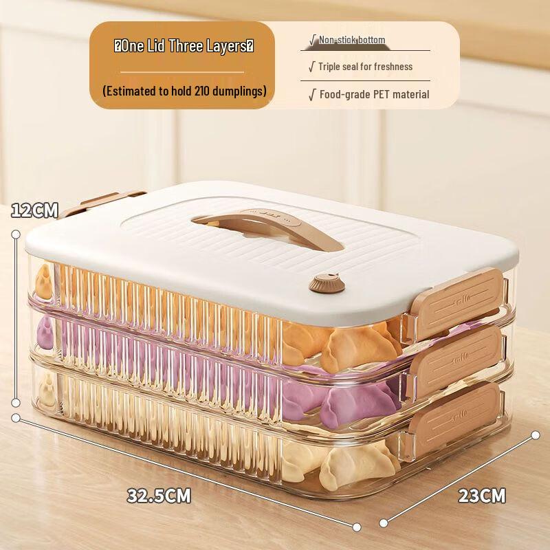 Food-Grade Refrigerator Dumpling & Wonton Freezer Storage Box