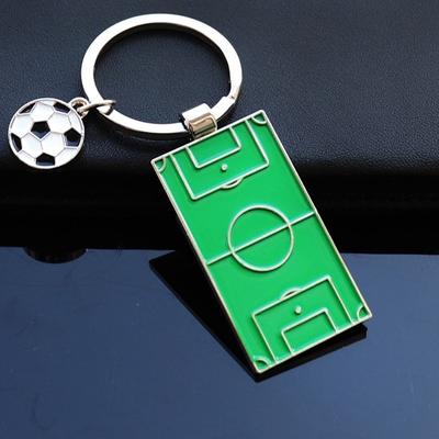 Yaratıcı Futbol Sahası Anahtarlık Metal Futbol Basketbol Pendents Takımı Hayranları Spor Hatıra Hediyeler Adam Araba Anahtarlık Aksesuarı