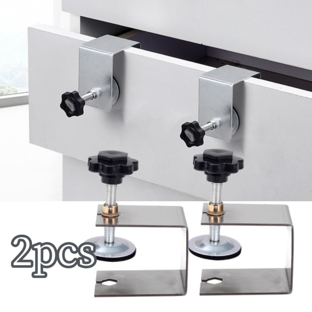 

2 Pcs Adjustable Drawer Installation Fixing Clip Zinc Cabinet Installation Clamp Home 2Pcs