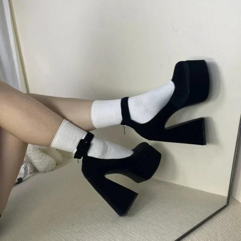 Fashion Women's high heels shallow mouth sexy rear zipper height increasing shoes spring and autumn fashion new 2024