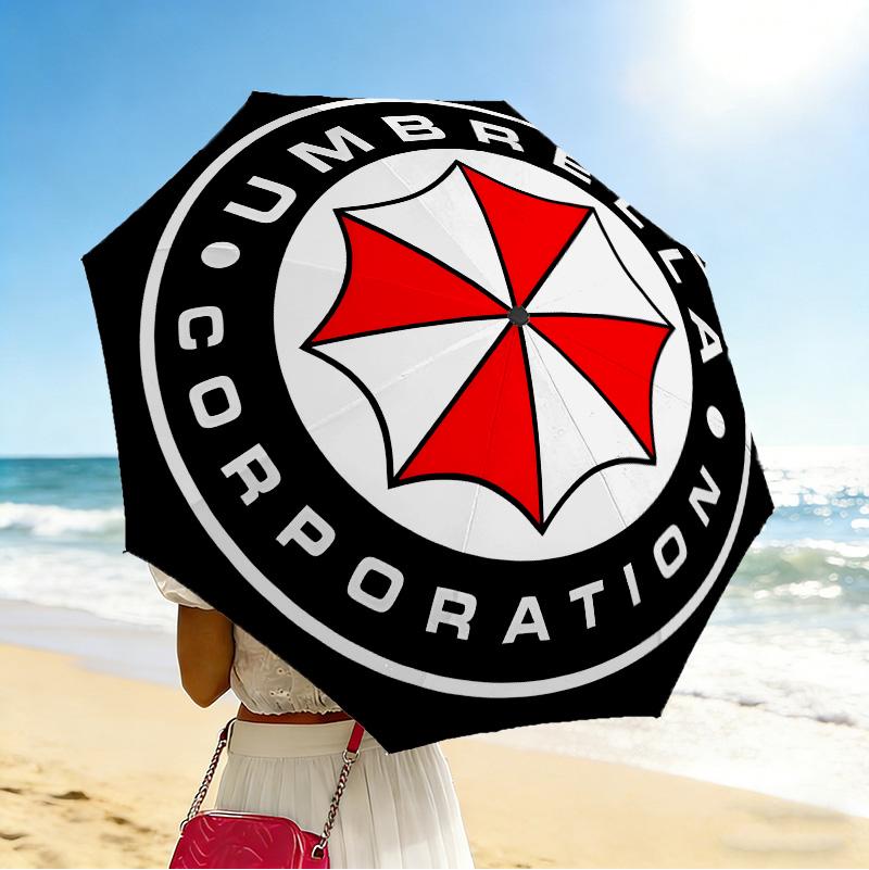 Umbrella Corp 8 Ribs 3Fold Black Glue Uv Protection Umbrella Sun Protection Rainproof Compact Folding Umbrella For Travel Daily Use C923334