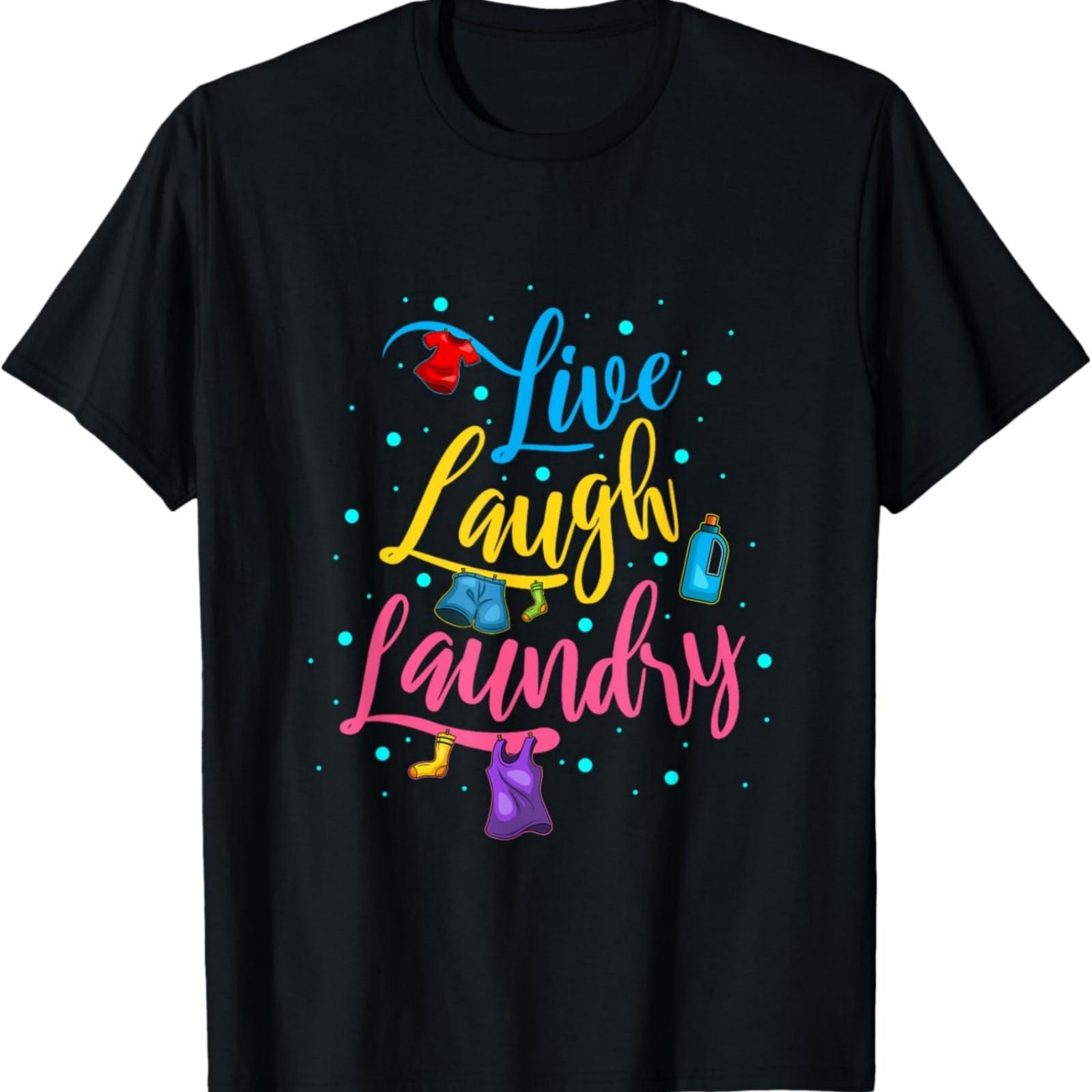 

Live Laugh Laundry T-Shirt XXXXXL різнокольоровий