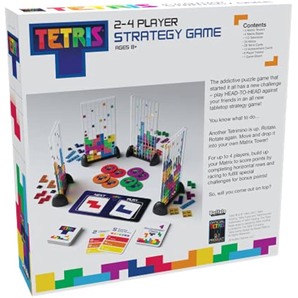 Buffalo Games - Tetris - Strategic Puzzle Game - Perfect for Family and Adult Game Nights - Ages ...