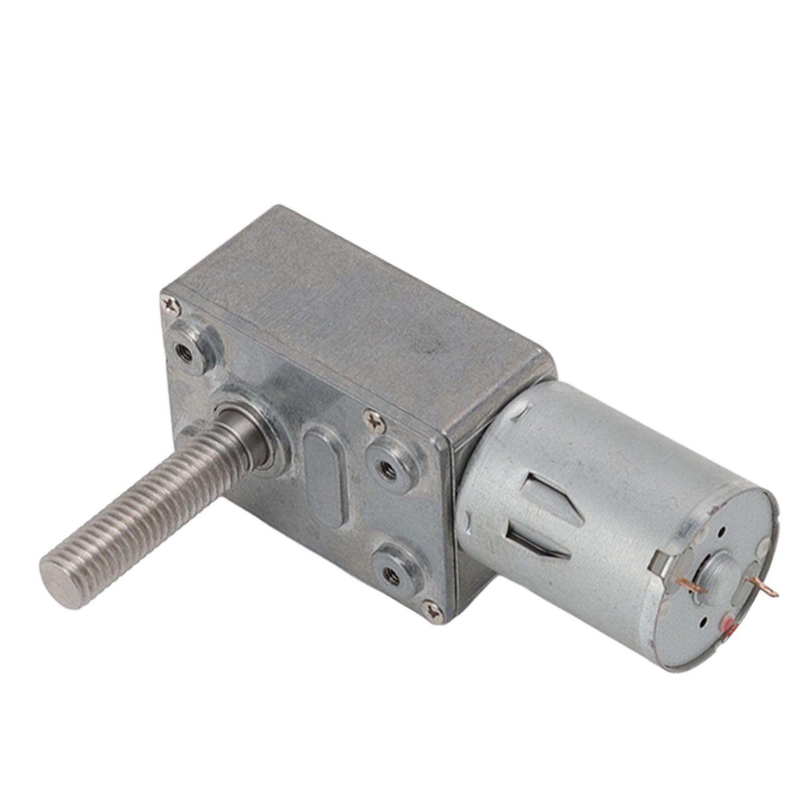 

DC Gear Motor Micro High Torsion Speed Reduction Turbine Electric Self Locking Reversible Worm Gearbox 12V M8x33mm