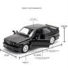 1/36 BMW M3 1987 Alloy Toys Car Model Metal  Toy Vehicles Authentic Exquisite Interior Pull Back 2 Door Opened Kids Gift