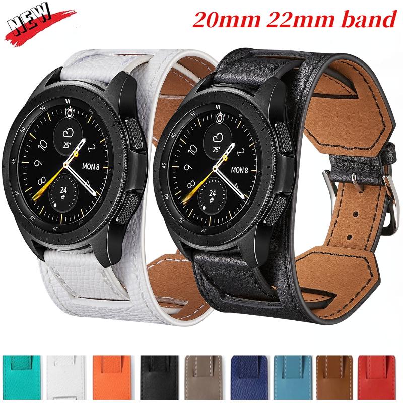 22mm 20mm Premium Lederarmband für Samsung Watch 7 6 5 4 Armband Gürtel Huawei Watch 4/GT5-4-3-2 Pro Amazfit Bip 6/5 GTR 4 Band