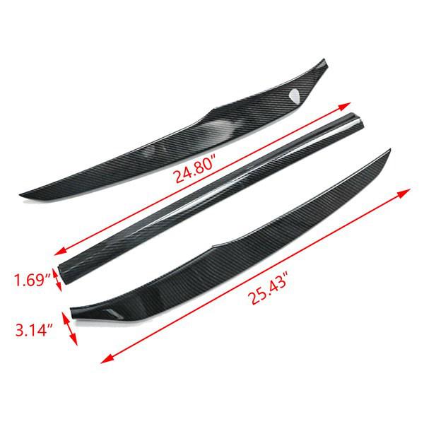 3-Piece Front Bumper Lip Trim for 18-20 Honda Accord