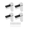 4pcs Adjustable Glass Shelf Brackets Zinc Alloy Wall Mount Clamps for 3-20mm Thick Wood/Glass Shelves Bathroom Shower & Cabinets