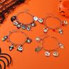 Halloween Bracelet with Pumpkin, Spider, Bat, and Ghost Pendants - Perfect Creative Gift for Students and Best Friends.