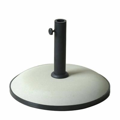 Round Cement Parasol Base - MARBUENO SUMMER - 50x37 Cm - 25 Kg - White - Compatible Ø35/38/48 Mm - Modern Design