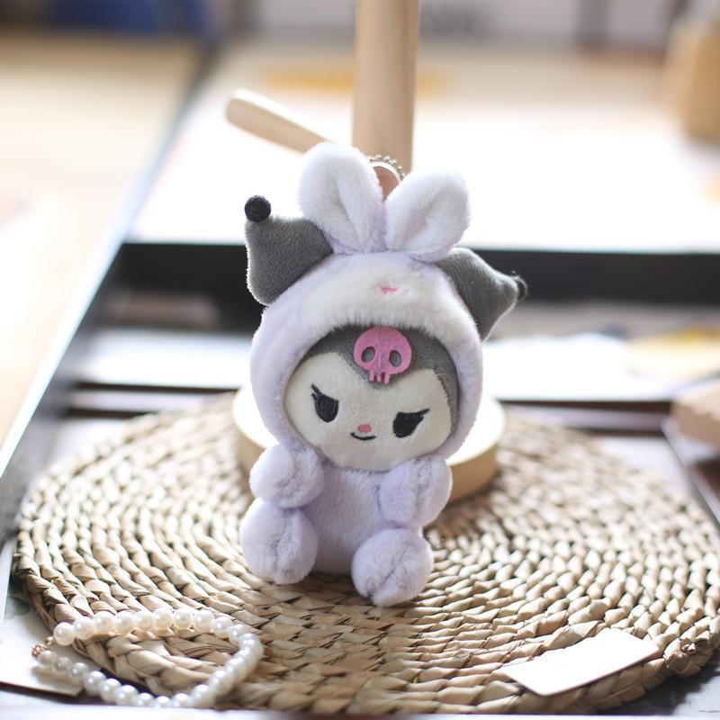 Sanrio Kuromi Plush Keychain With Soft Short Plush For Backpack Decor Kuromi