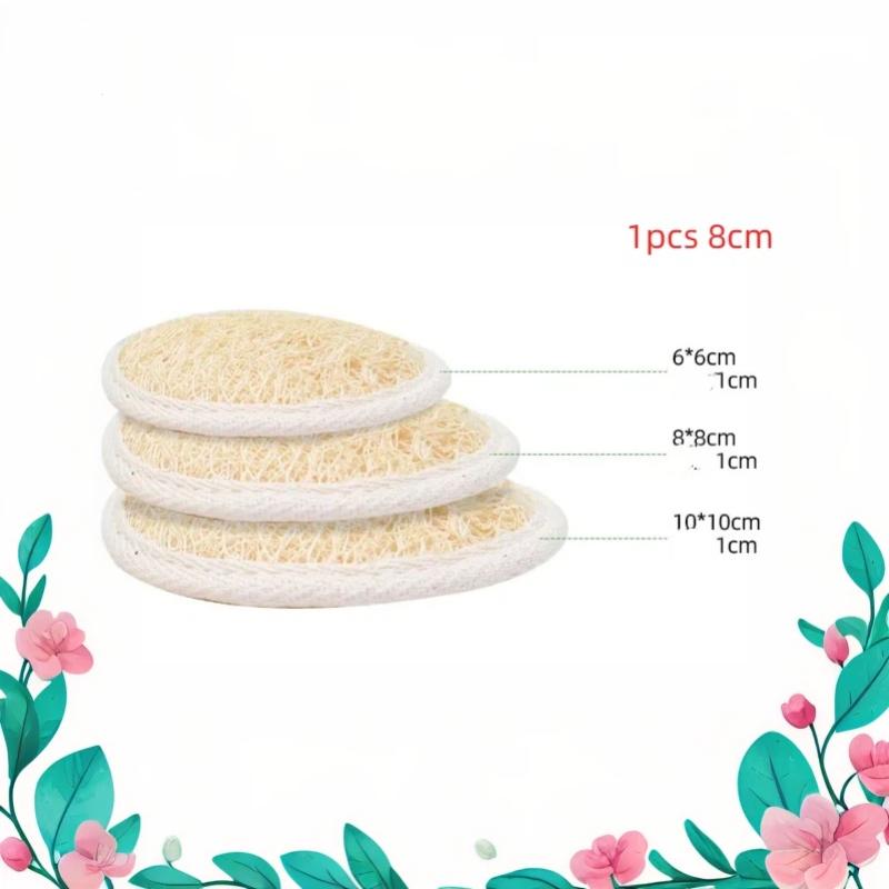 Natural Loofah Exfoliating Facial Puff 1Pcs Soft Skin-Friendly Wash Sponge Portable for Daily Makeup Cleansing