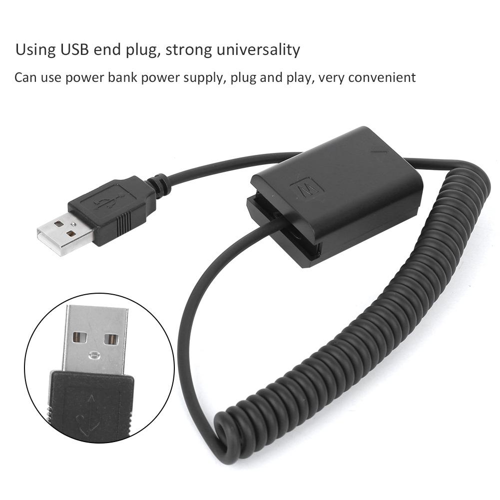 FW50 Black ABS Full Decoder 5V 2A USB Port Dummy Battery Pack with Spring Wire for Sony A7 A3000 A6300 RX10 Camera