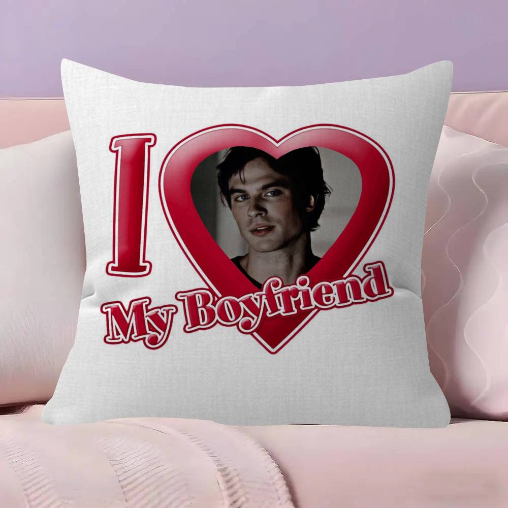 Damon Salvatore The Vampire Pillowcases Home Bedding Decorative Pillow Cover Wedding Super Soft Pillow Case