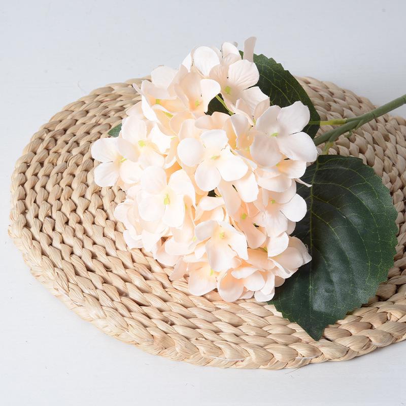 Artificial Silk Hydrangea with Leaves for Home Decor, Weddings, and Photography