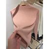 Semi-turtleneck inner bottoming shirt long-sleeved sweater solid color autumn and winter new thermal top knitted sweater women