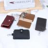 Key Case Soft Leather Waist Hang Key Holder with 6 Keyrings Keys Organizer for Men Women Daily/Travel Use