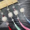 Vintage Chinese Hanfu Pendant Traditional Tassels Waist Pendant Imitation Jade Fashionable Jewelry for Celebrations