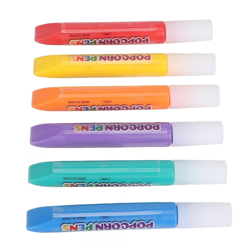 12pcs DIY Bubble Popcorn Drawing Pen Popcorn Color Paint Pen for Greeting Cards Christmas