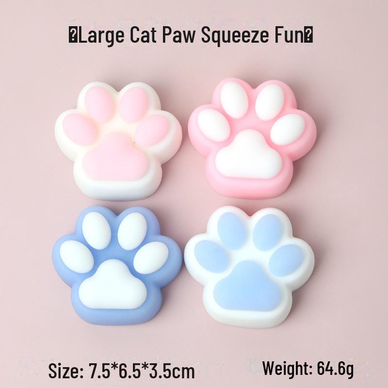 "Crystal Clear Oversized Cat Claw Stress Relief Toy - EDC Decompression for Kids"