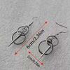 Vintage Gothic Court Tassel Dangle Earrings Silver Color Goth Punk Aesthetic Fashion Jewelry Accessory