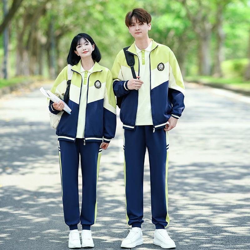 

Осенний комплект куртки в стиле британского колледжа для студентов: Комплект из трех предметов спортивной формы для средней и старшей школы для кампуса и начальной школы 5XL