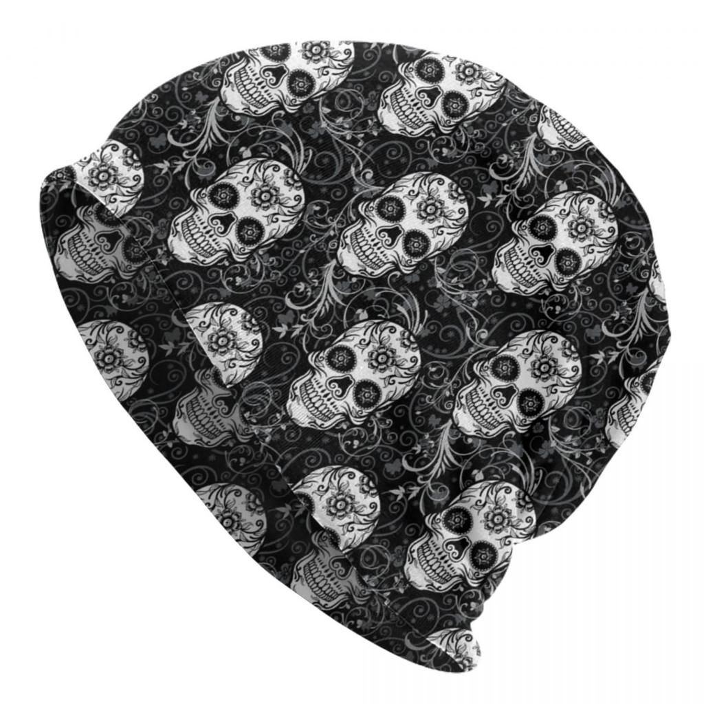 Horror Gothic Skeleton Death Skull Skullies Beanies Caps For Unisex Women Unisex Street Winter Warm Knitted Hat Adult Bonnet Hats