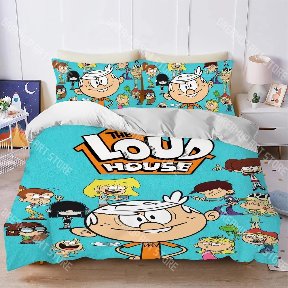Fashion L-Loud Cartoon H-House Bedding Set Single Twin Full Queen King Size Bed Set Kids Bedroom Duvetcover Sets Bed Sheet Set