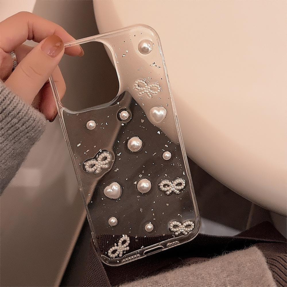 Pearl Bow Phone Case For Iphone 16/15/14/13/12/11