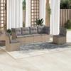 VidaXL Garden Lounge Set with Cushions 6 Pcs Beige Braided Resin 3217369