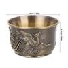 Chinese Traditional Mugs Bronze Water Cups Wine Mugs Retro Style Mug Drinking Tea Cups Engraving Chinese Tea Cup Teaware