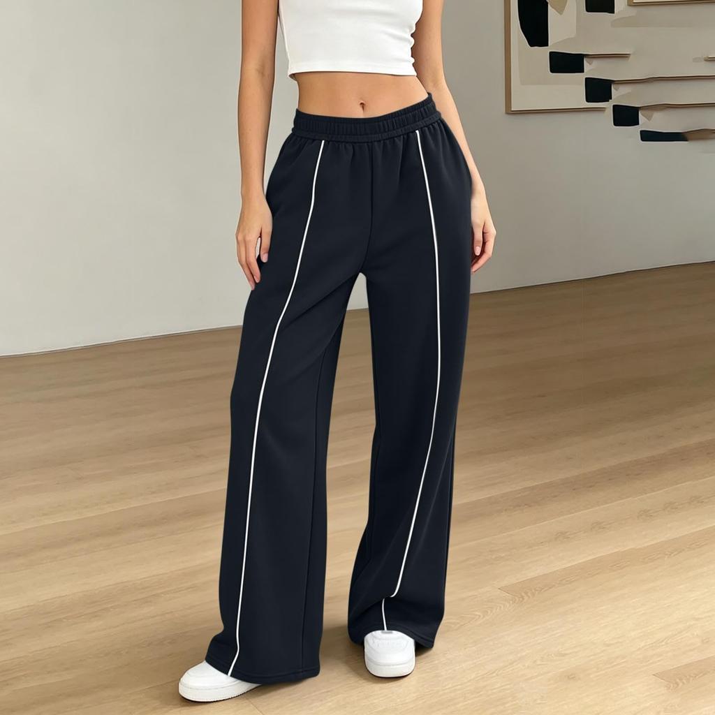 Women's Casual Color Wide Leg Pants for Everyday Wear