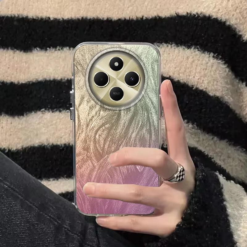 Verlaufende Gletschertextur Hülle für iPhone 16 Pro Max Samsung A56 A16 S24 S25 Xiaomi Redmi Note 14 13 Pro 14C Huawei Honor 400 200 Lite Stoßfeste Hülle