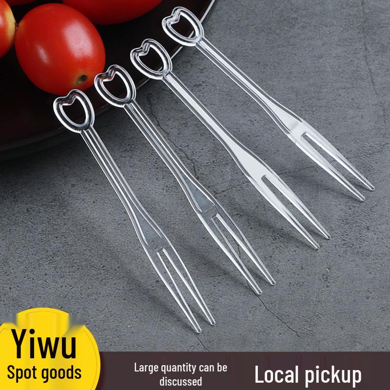Heart-Shaped Bear Multi-Functional Fruit Fork - Food-Grade Plastic