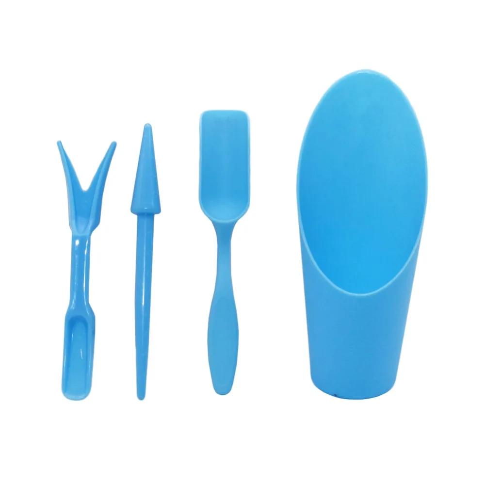 4Pcs Plastic Durable Bucket Shovel Potted Cultivation Cylinder Meatplant Soil Shovel Garden Tools Mini Garden Planting Tool