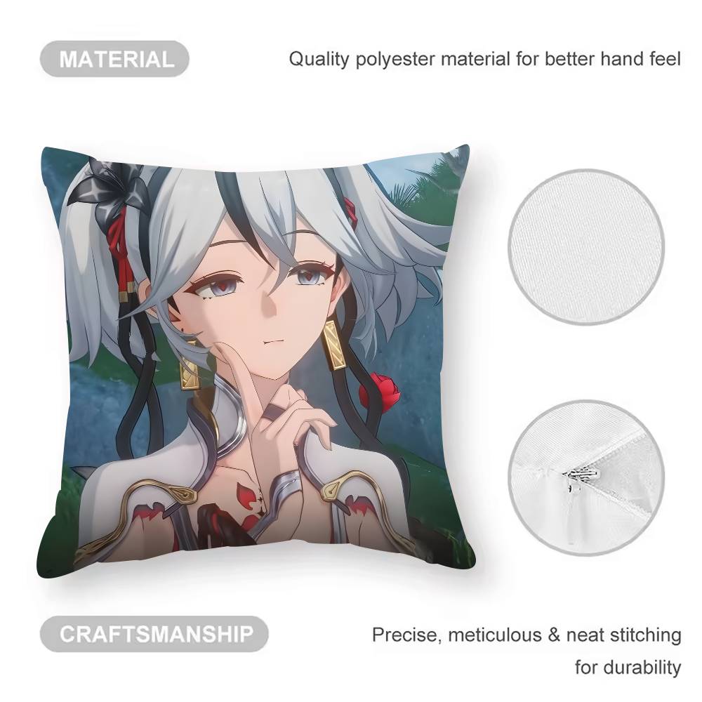 C-camellya C-ChangliS Pillow Case  Anti-dustmite Pillowcase Invisible Zipper Silky Short Plush Sofa Cushion Cover