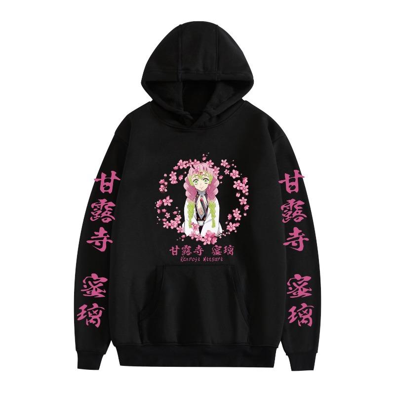Kanroji Mitsuri Japanese Animation Hoodie Men Women Harajuku Pullover Street Wear Unisex Autumn Winter Plushed Brand Sweater