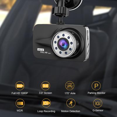 HD Dash Camera G-sensor Night Vison Dashcam Vehicle Recorder 170 Degree Wide Angle Car Camera DVR Dual-Channel