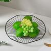 Household Fruit Plate Thickened Iron Fruit Bowl with Large-Capacity Draining Design for Kitchen Counter Anti-Rust Snack and Fruit Holder Tray Home