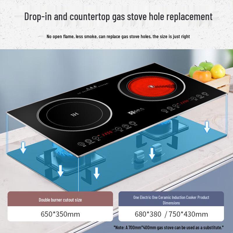 Customizable Home Double Burner Induction Cooktop (110V/220V)